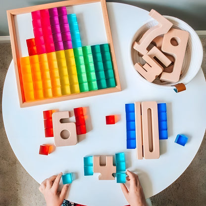 Lucite Cube Rainbow Blocks