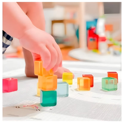 Lucite Cube Rainbow Blocks