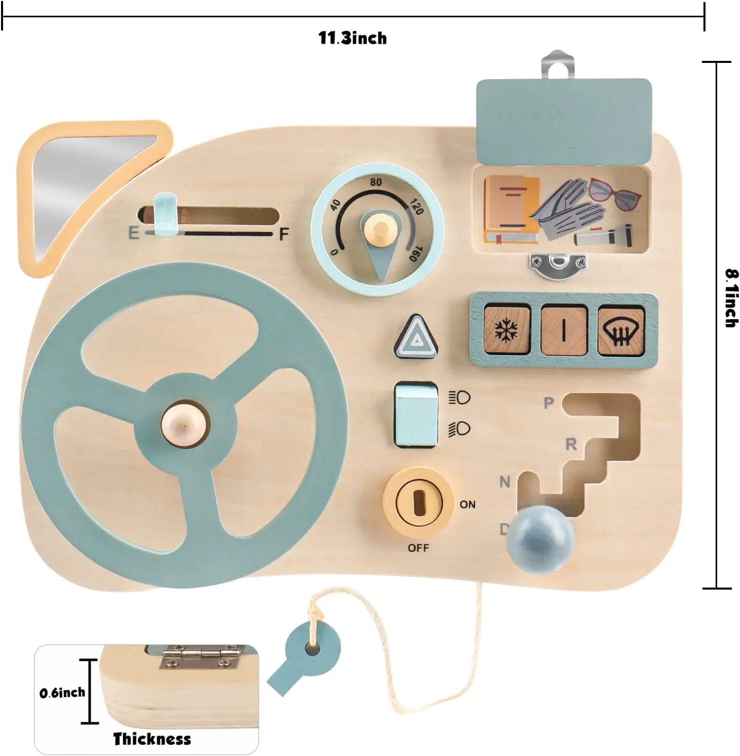 Steering Wheel Wooden Busy Board