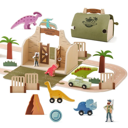 Montessori Wooden Dinosaur Set