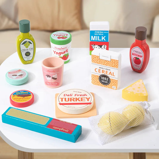 Wooden Kitchen Food Play Set