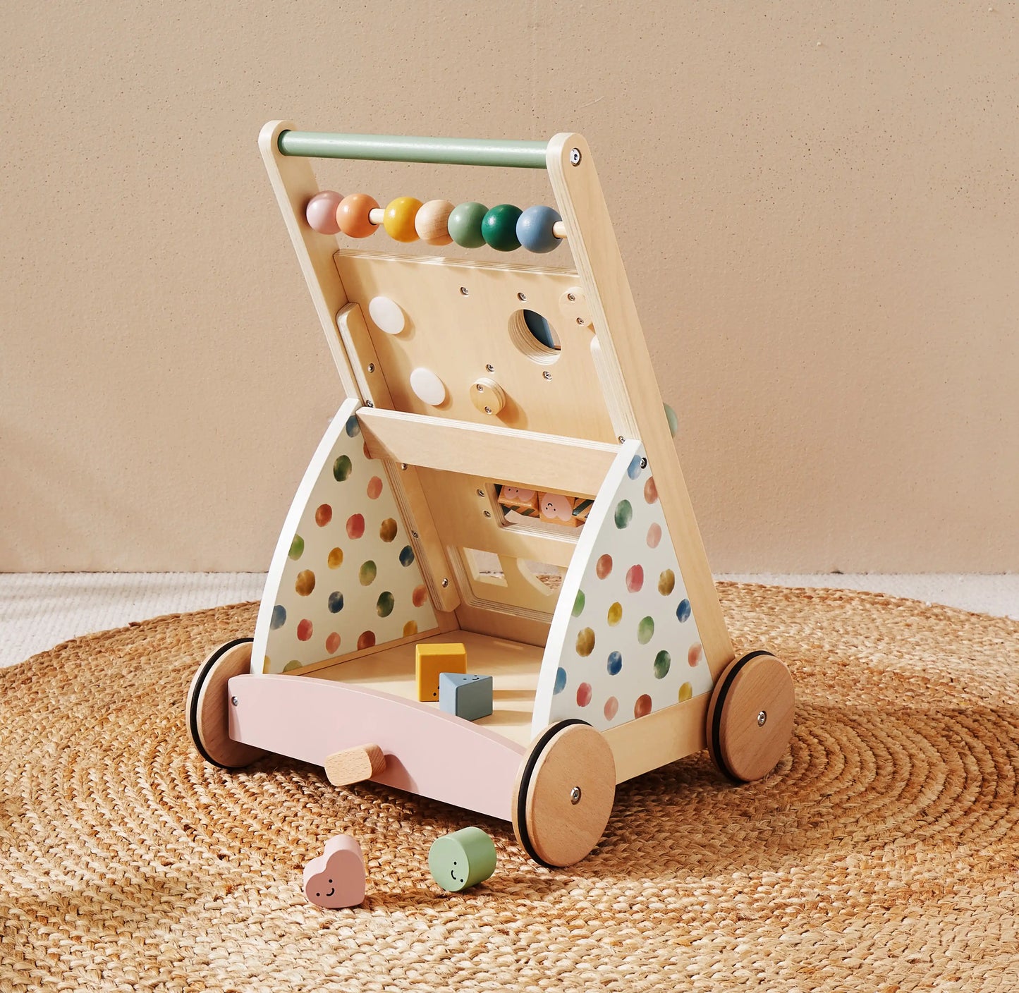 Natural Wooden Baby Walker