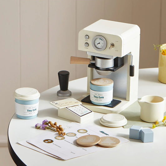 Children’s Coffee Maker: Wooden Café Play Set for Kids