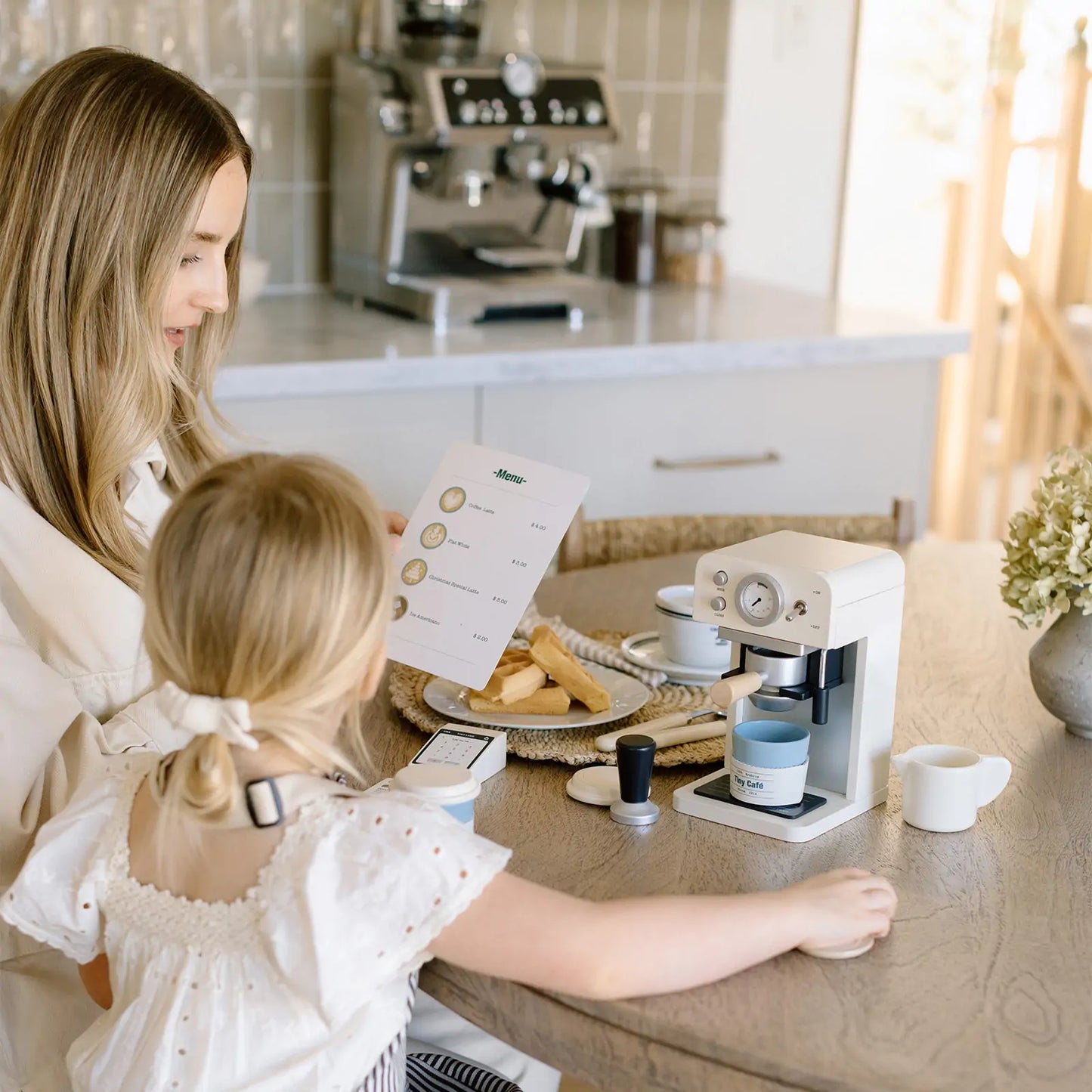 Children’s Coffee Maker: Wooden Café Play Set for Kids