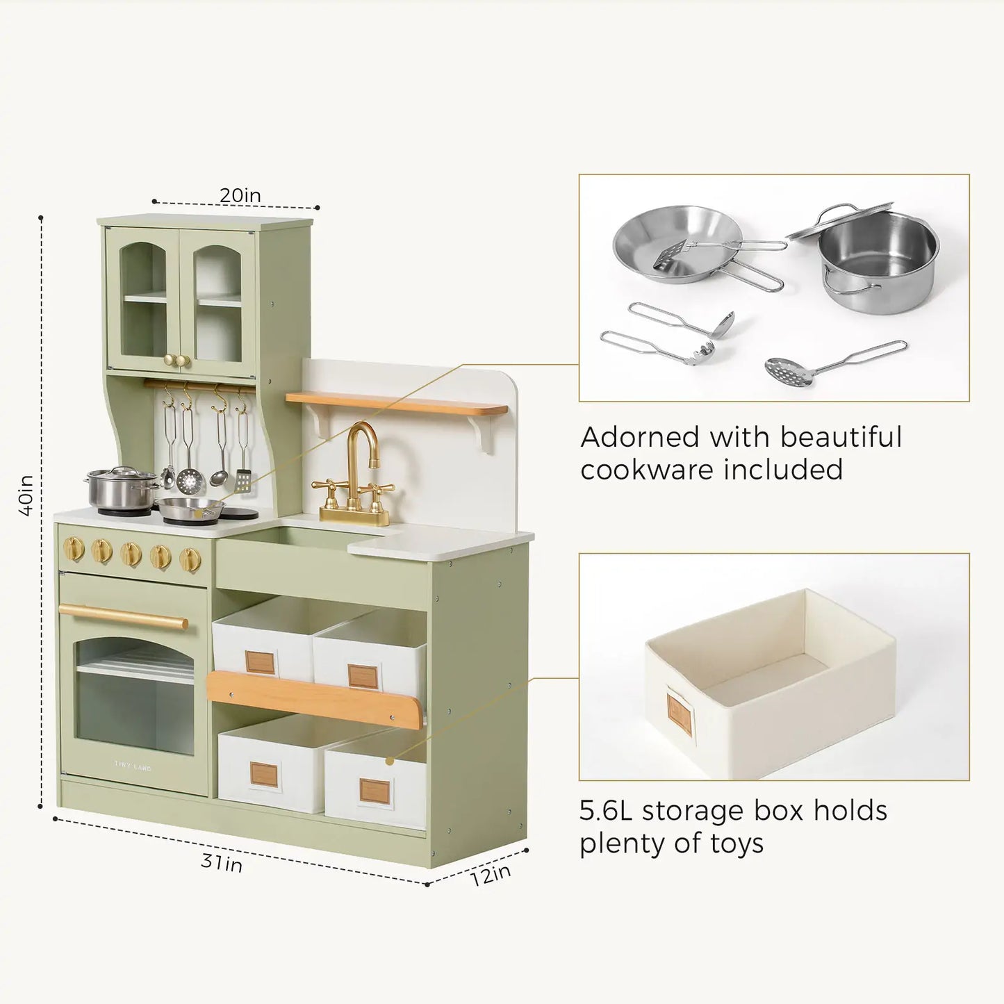 Serenity Wooden Kitchen – Green