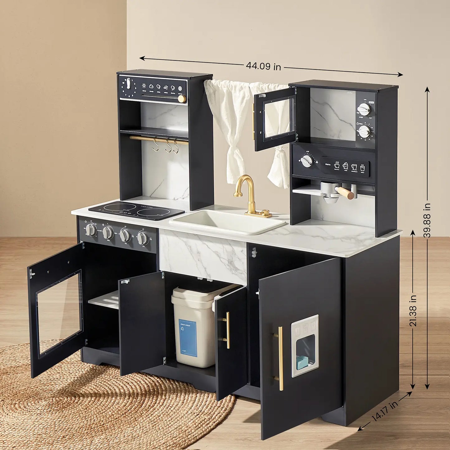 Iconic Aqua Kitchen with Real-Flow Water System - Black