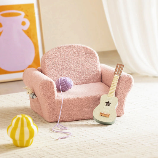 Pink Kids Loveseat