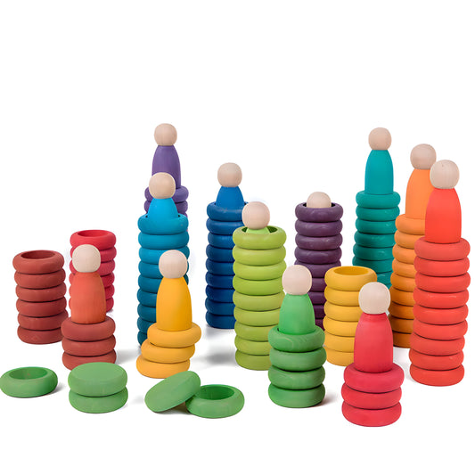 Rainbow Rings, Coins and Nins Pretend Play Toys