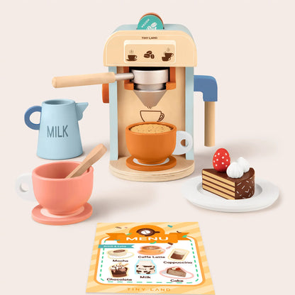 Wooden Play Coffee Maker and Cake Set