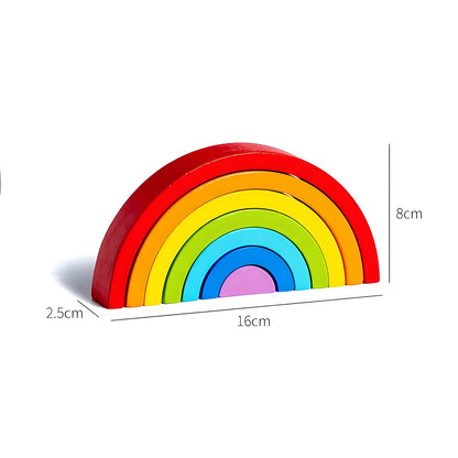 Small Wooden Rainbow  Arch Blocks