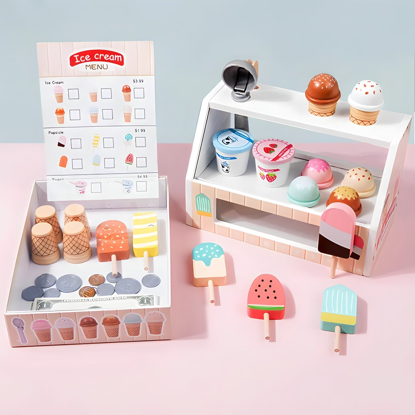 Wooden Ice Cream Pretend Toys