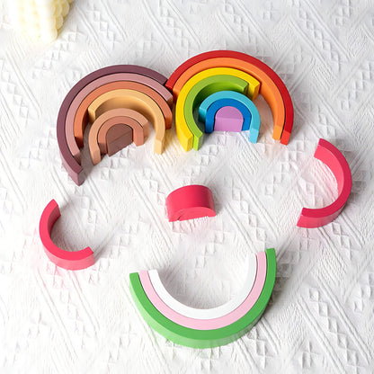 Small Wooden Rainbow  Arch Blocks