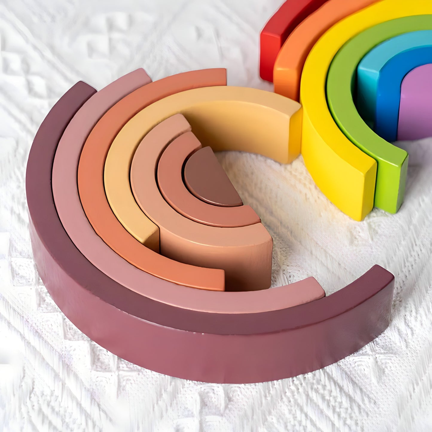 Small Wooden Rainbow  Arch Blocks