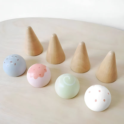 Wooden Ice Cream Pretend Toys