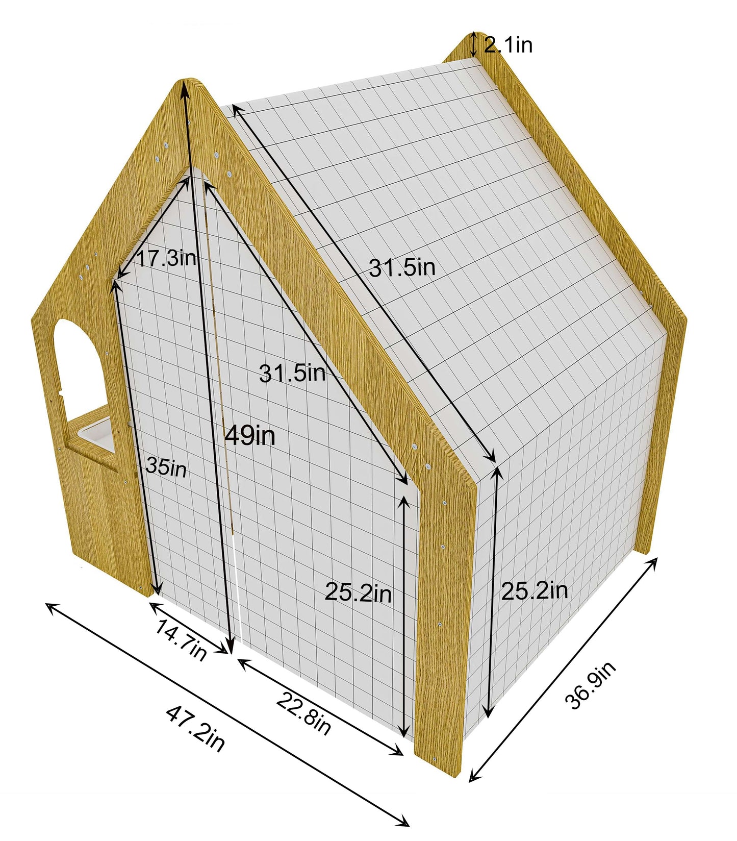 Wood House Desk with Chair