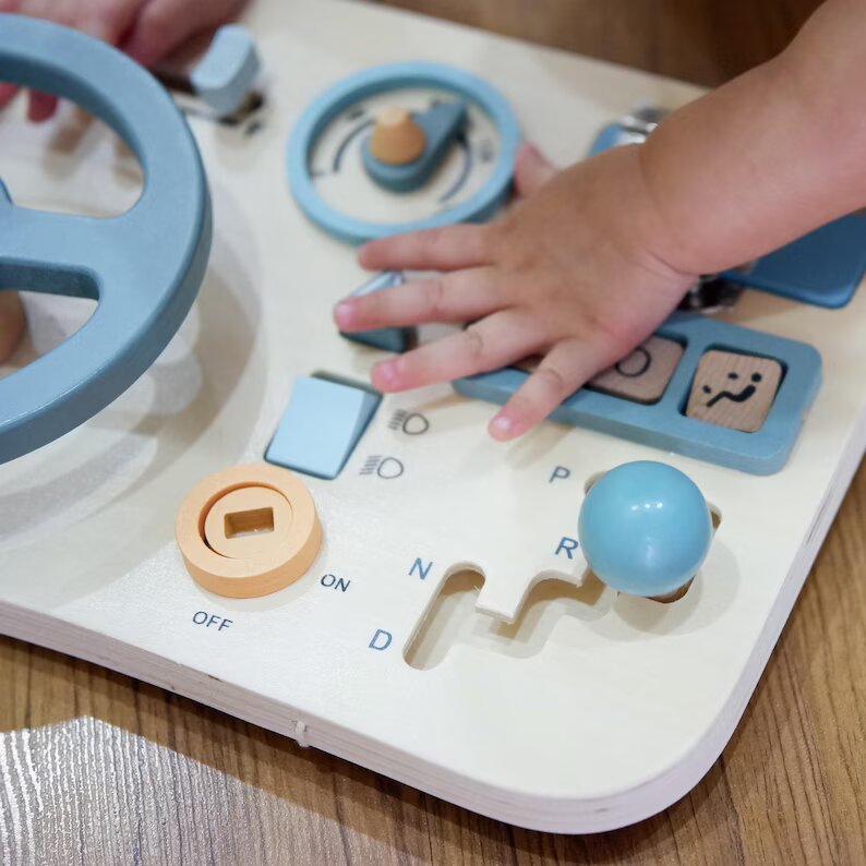 Steering Wheel Wooden Busy Board