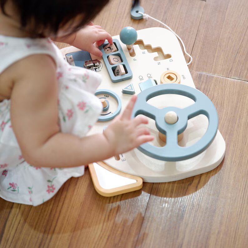 Steering Wheel Wooden Busy Board