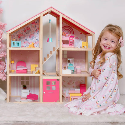 Love Dollhouse with 30 Pieces of Furniture