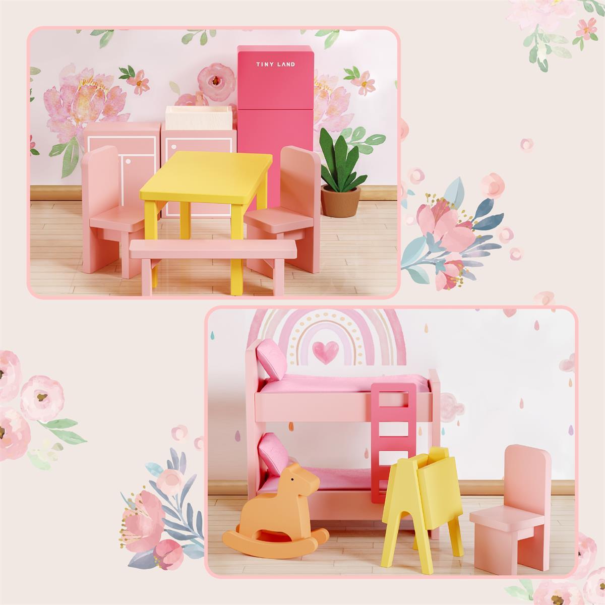 Love Dollhouse with 30 Pieces of Furniture