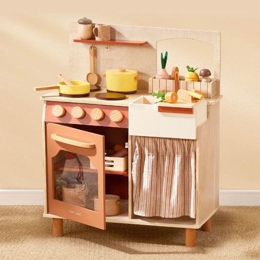 Modern & Versatile Wooden Kids Play Kitchen