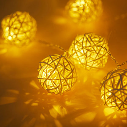 Rattan LED String Lights