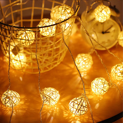 Rattan LED String Lights