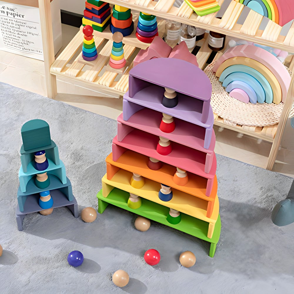 Large Wooden Rainbow Stacks