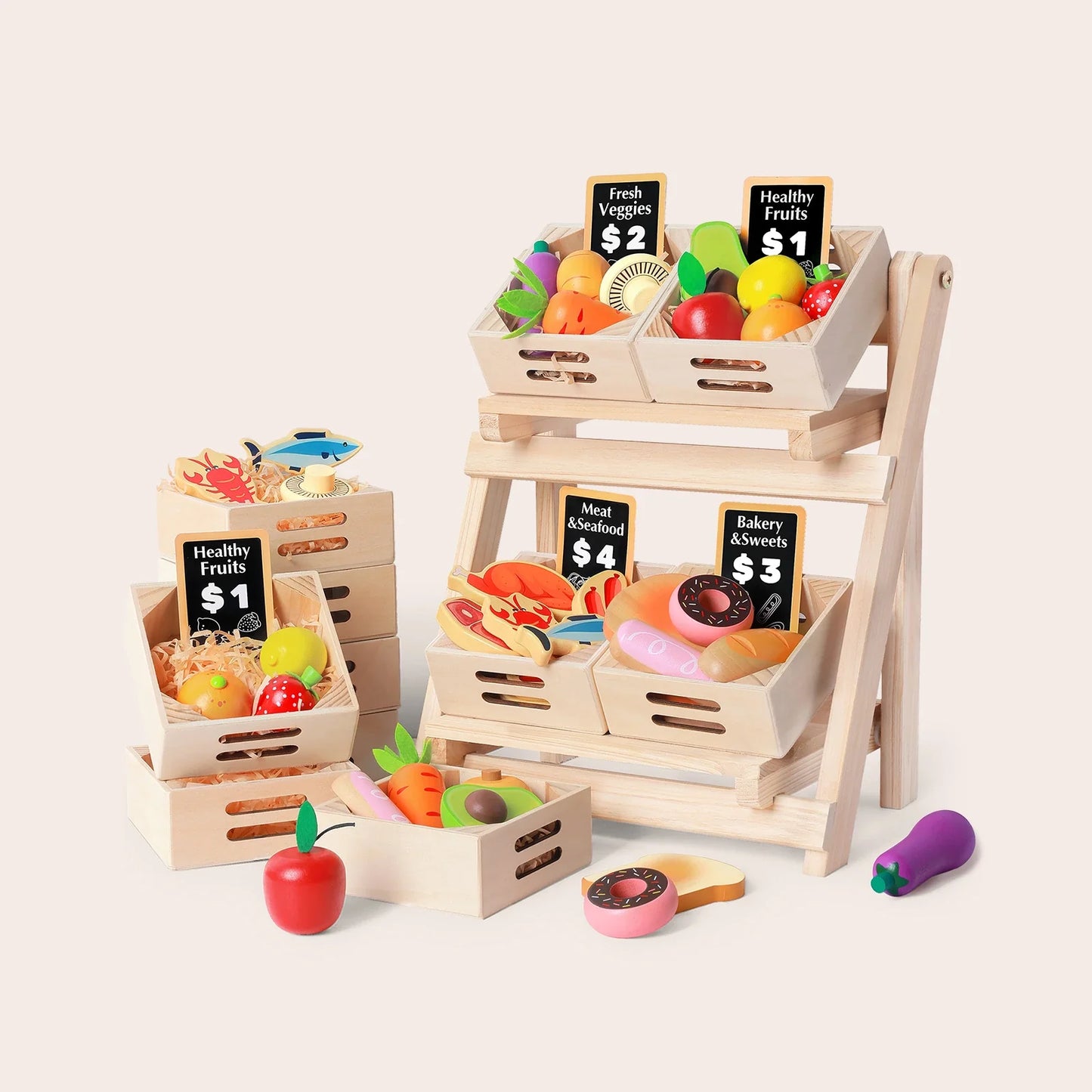 Wooden Play Food For Kitchen